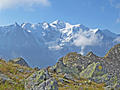 View of the Mont Blanc Range