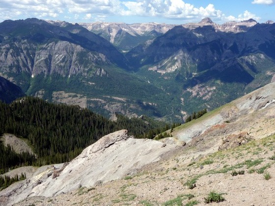 Yankee Boy Basin and the Mt. Sneffels Range from the Bridge of Heaven 