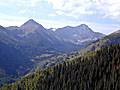 View of Mount Daly and Capitol Peak from the Hell Roaring Trail