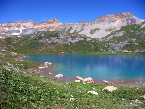 View of Pilot Knob and the ridge to the west of Ice Lake