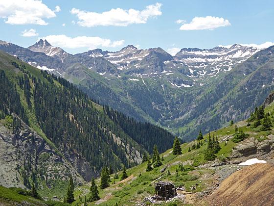 View up the Bridal Veil valley to the south