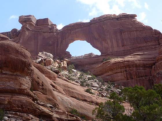 Closeup of Nevills Arch 